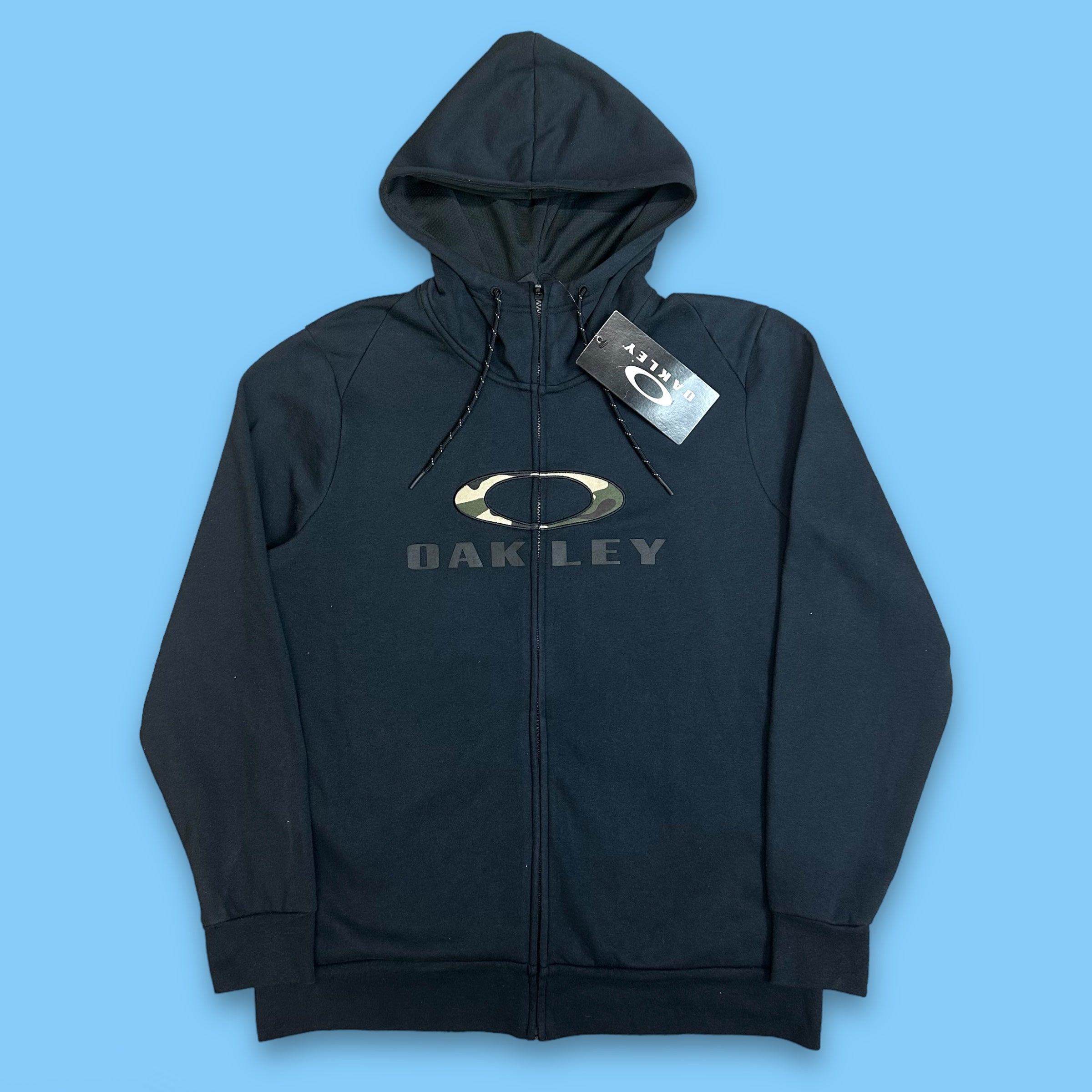 00 s Oakley Camo Logo Zip Up Hoodie L