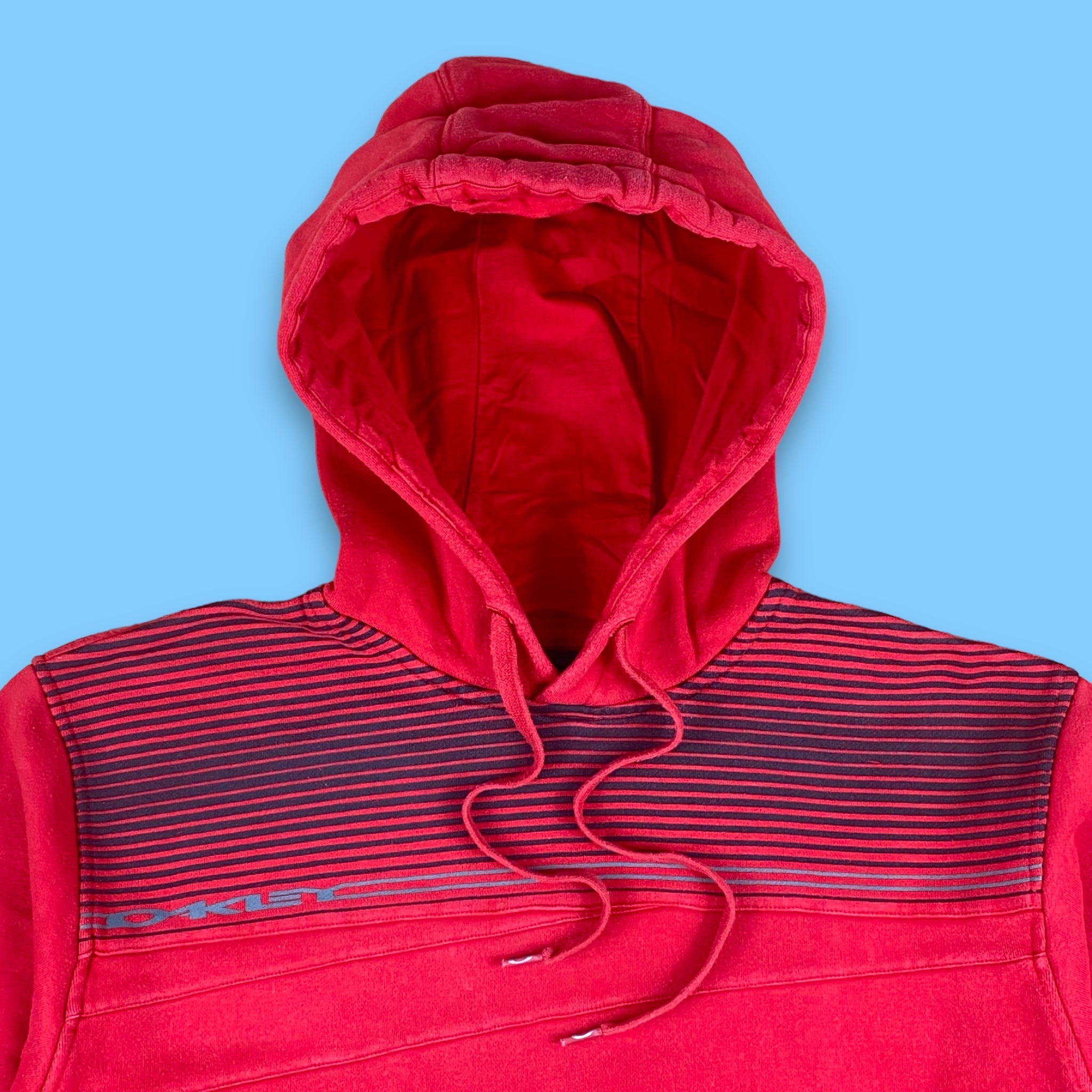 Vintage Oakley Striped Spellout Hoodie (M)